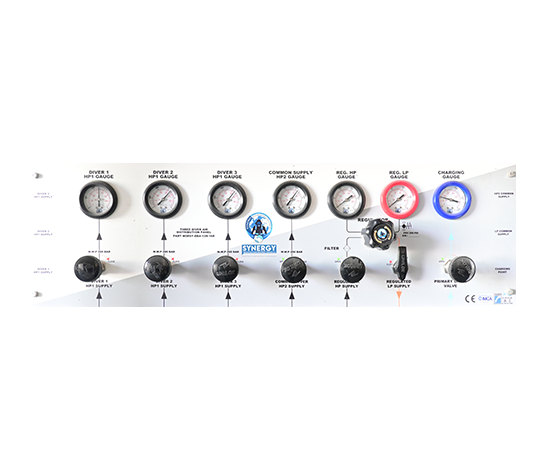 DIVER PANEL BREATHING AIR QUAD